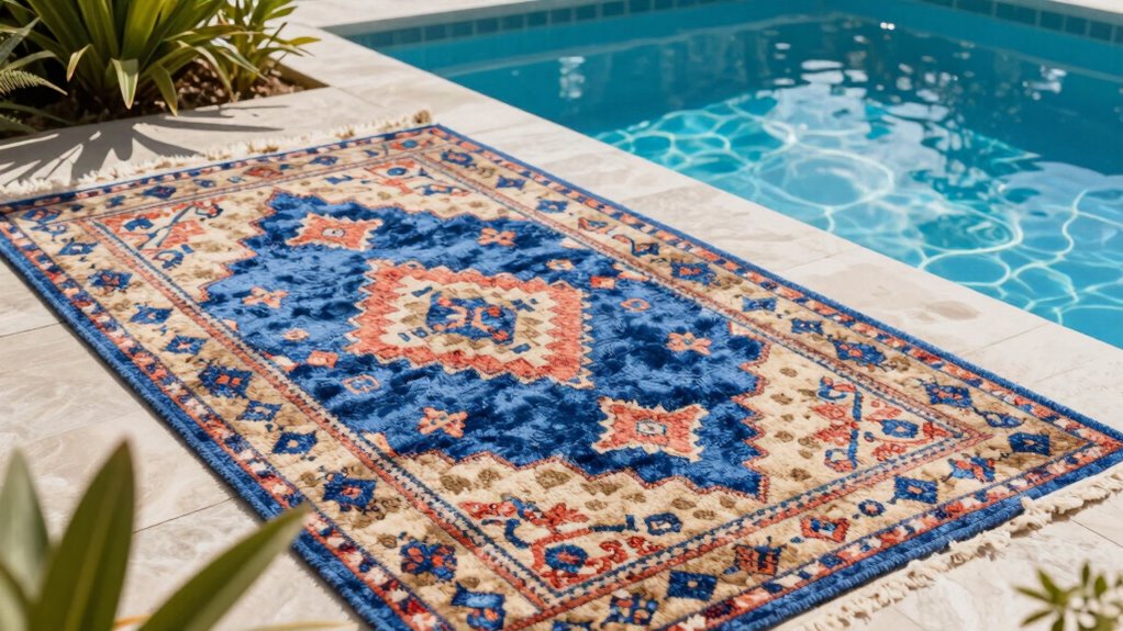 water resistant poolside rugs