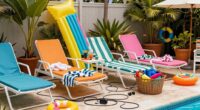 cluttered poolside design choices