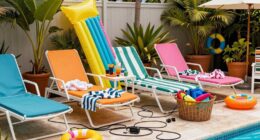 cluttered poolside design choices