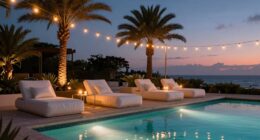 create a luxurious poolside ambiance