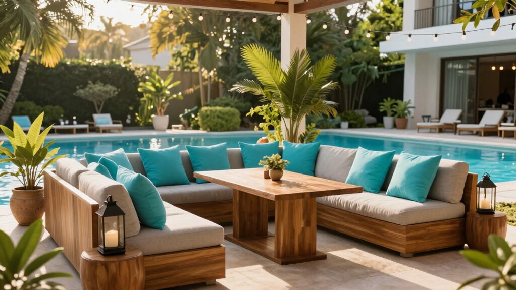 create cozy outdoor seating