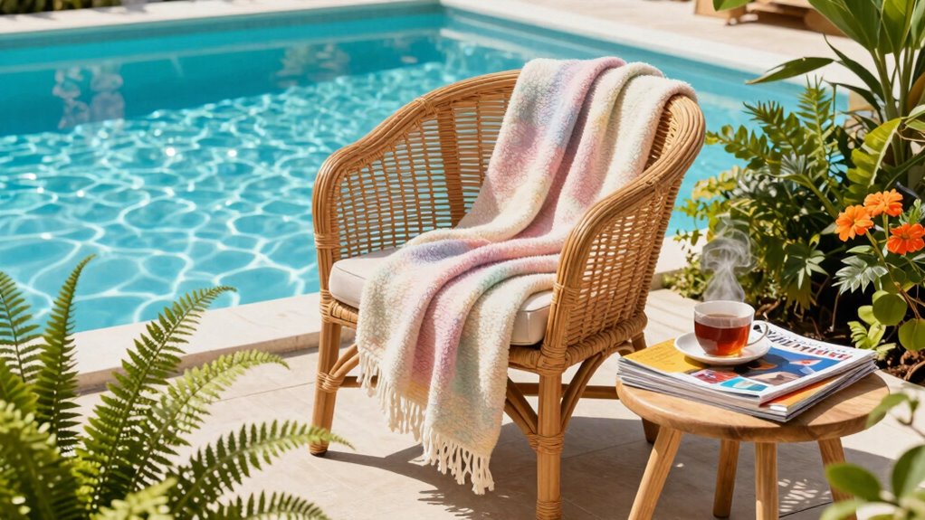 create functional poolside reading spots
