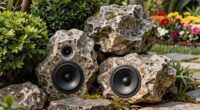discreet rock speaker placement