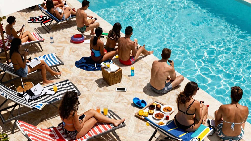 disorganized poolside party planning