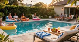 effortless spontaneous pool celebration