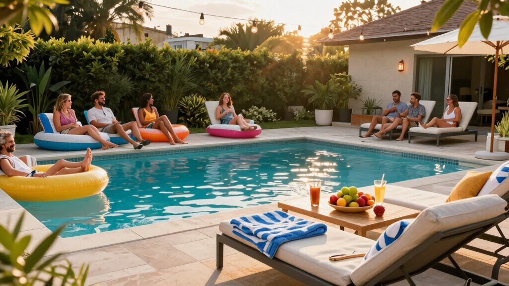 effortless spontaneous pool celebration