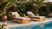 elegant relaxing poolside ambiance