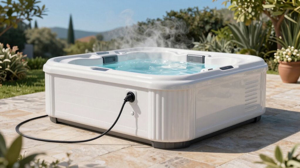 energy efficient safe hot tub installation