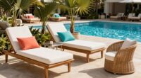 enhanced poolside seating arrangement