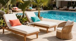 enhanced poolside seating arrangement