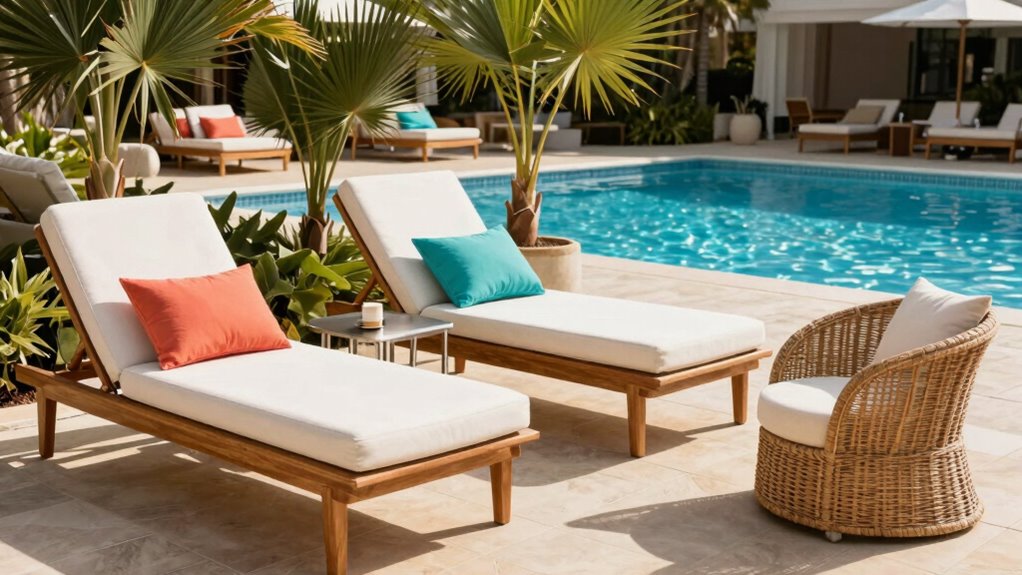 enhanced poolside seating arrangement