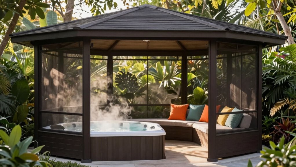 gazebo screens improve spa use