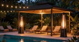 heaters enhance poolside evenings