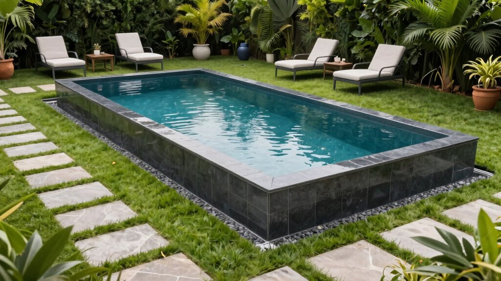 integrate pool with landscape