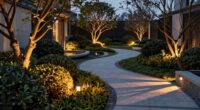 layered lighting enhances landscape
