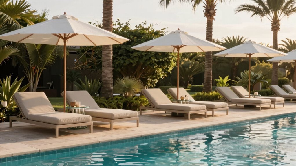 luxurious sustainable poolside retreat