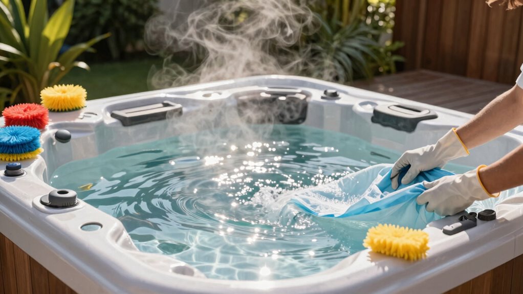 maintain hot tub properly