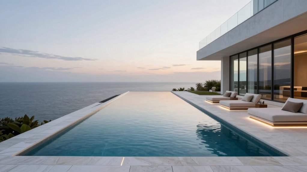 modern sleek pool design