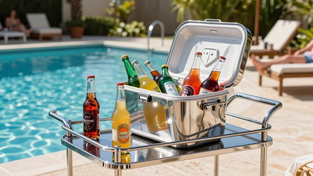 organized durable outdoor beverage station