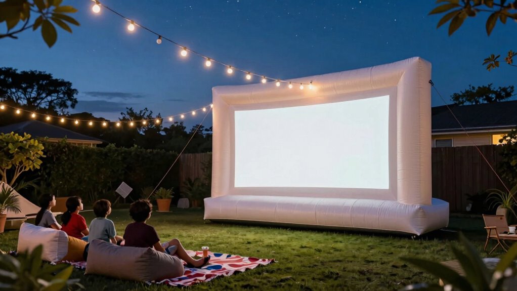 outdoor inflatable screen setup tips