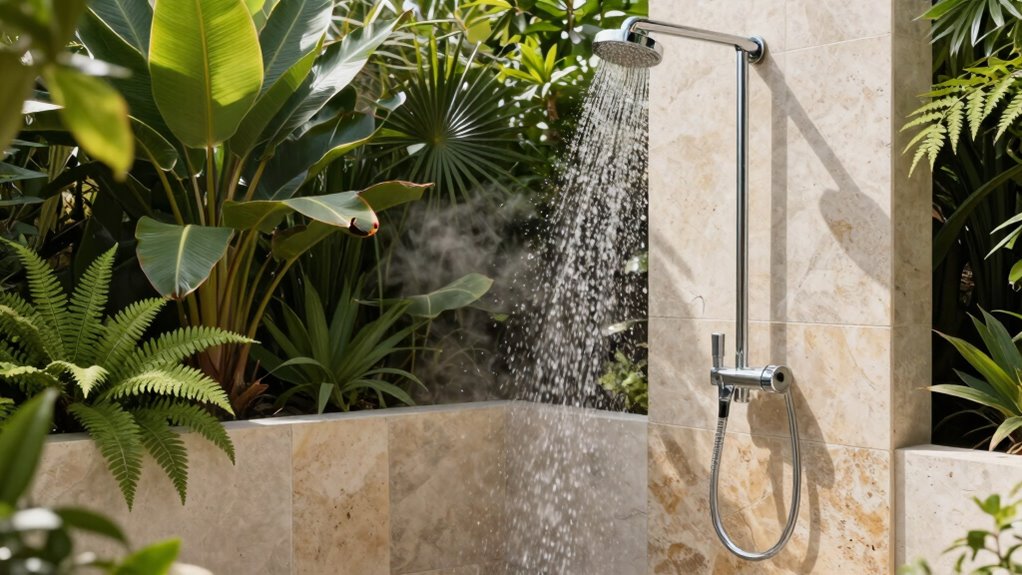 outdoor shower luxury upgrades