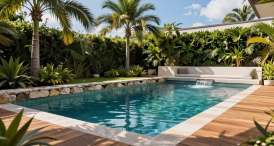 pool blending backyard design