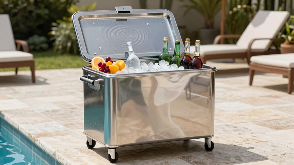 poolside cooler carts