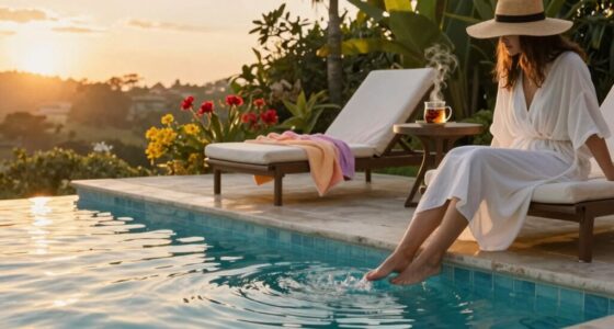 relaxing poolside stress relief