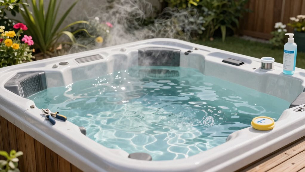 resetting neglected hot tub