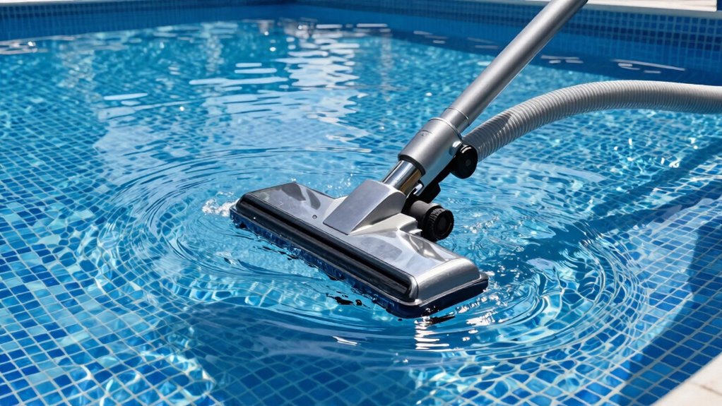 thorough pool surface cleaning