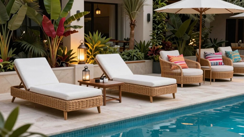 versatile comfortable poolside seating