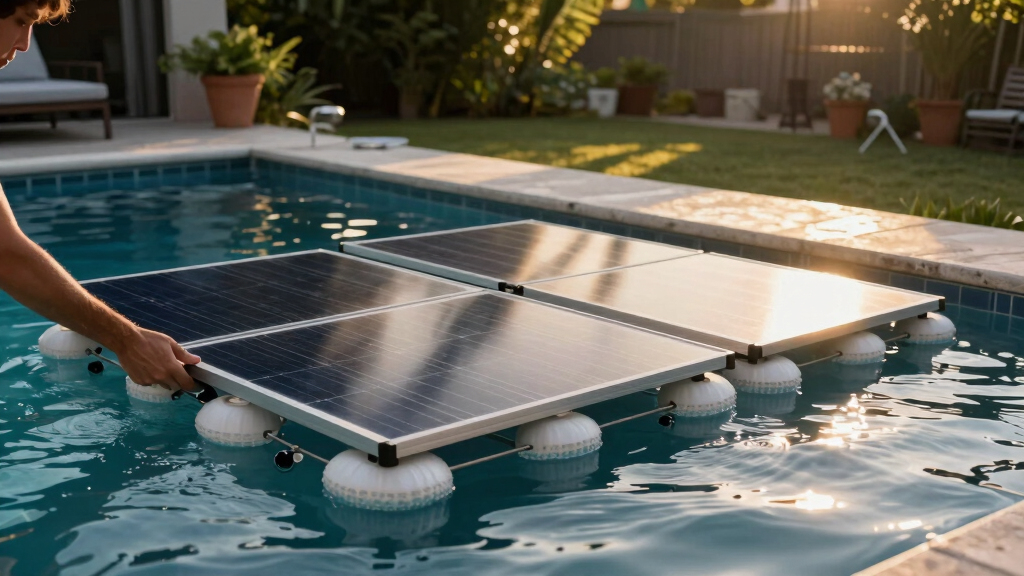 Floating Solar PV on Foam with Air Bubblers