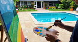 Revisiting David Hockney’s House on the West Coast With a One-of-a-Kind Painted Swimming Pool