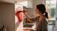 This Renter Gave Her Tiny, Bland Kitchen a Bold Red Makeover