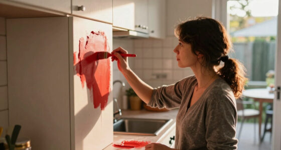 This Renter Gave Her Tiny, Bland Kitchen a Bold Red Makeover