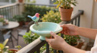Want A Bird Bath, But Only Have A Small Balcony? These Cute Clip-On Options Fit Over A Railing & Work With Any Budget