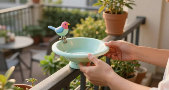 Want A Bird Bath, But Only Have A Small Balcony? These Cute Clip-On Options Fit Over A Railing & Work With Any Budget