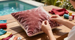 This Luxury-Looking Bolster Pillow Was Made From Scratch So Easily