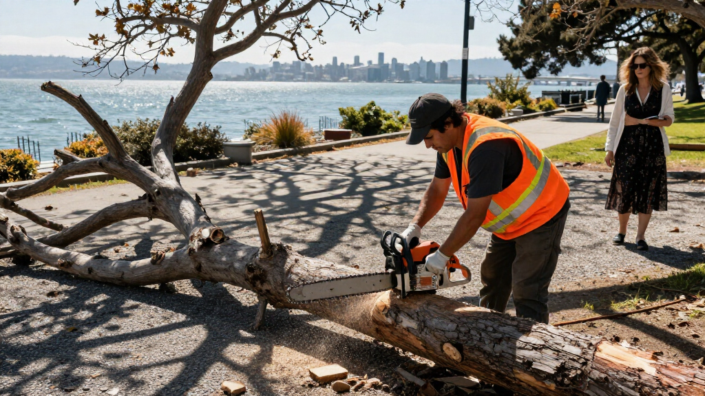 Crews Start To Remove Trees From San Francisco Waterfront Park - NBC Bay Area