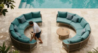 This Unusual Seating Arrangement Created Two Separate Rooms In One