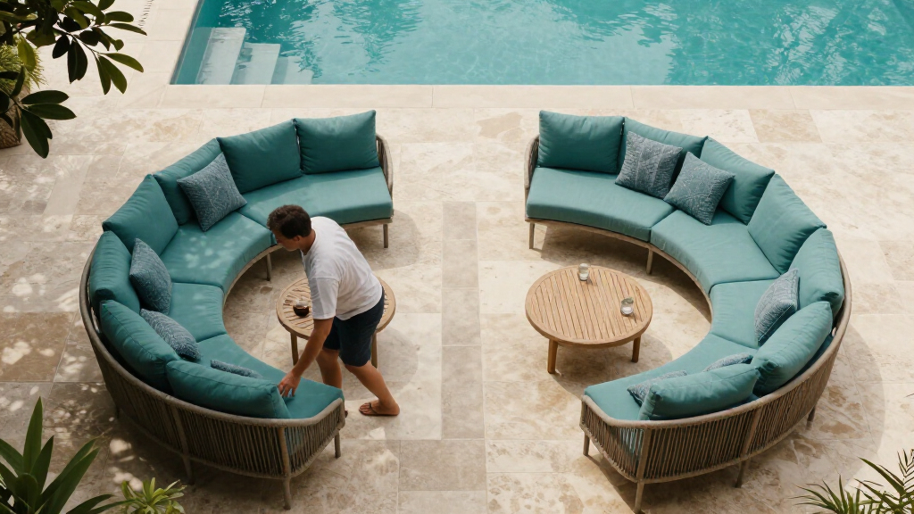This Unusual Seating Arrangement Created Two Separate Rooms In One