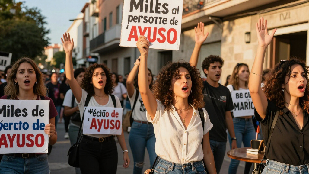 Thousands Protest Outside Ayuso's Penthouse Over Maric's Eviction
