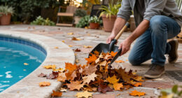 Raking Leaves Is My Least Favorite Fall Garden Job, But This Clever Scoop Clears A Whole Patio In Just A Few Swipes
