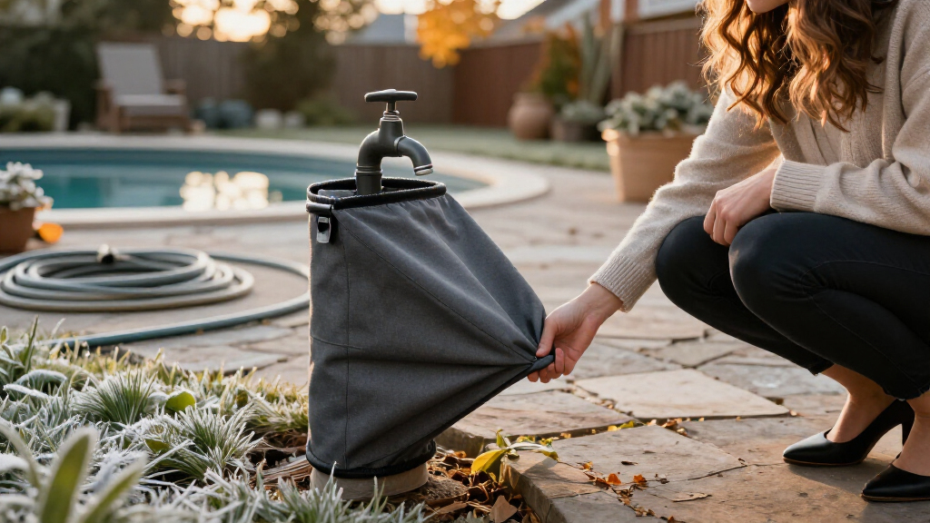 This Easy-Fit Cover Helps Protect Outdoor Faucets From Winter Frost And Freezing Temperatures – And Takes Seconds To Install
